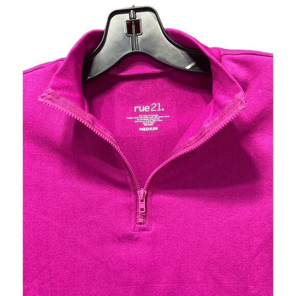 Rue 21 - Women's 1/2 Zip Long Sleeve Shirt - Purple - Medium - Picture 11 of 13
